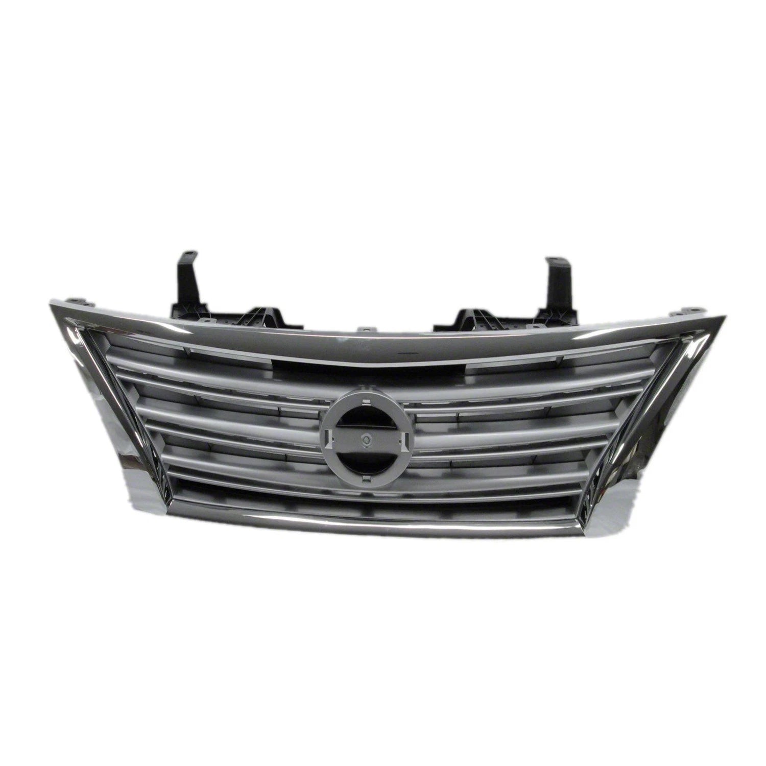 Replacement Front Grille Silver Chrome Plastic for Nissan Sentra (2013–2015)