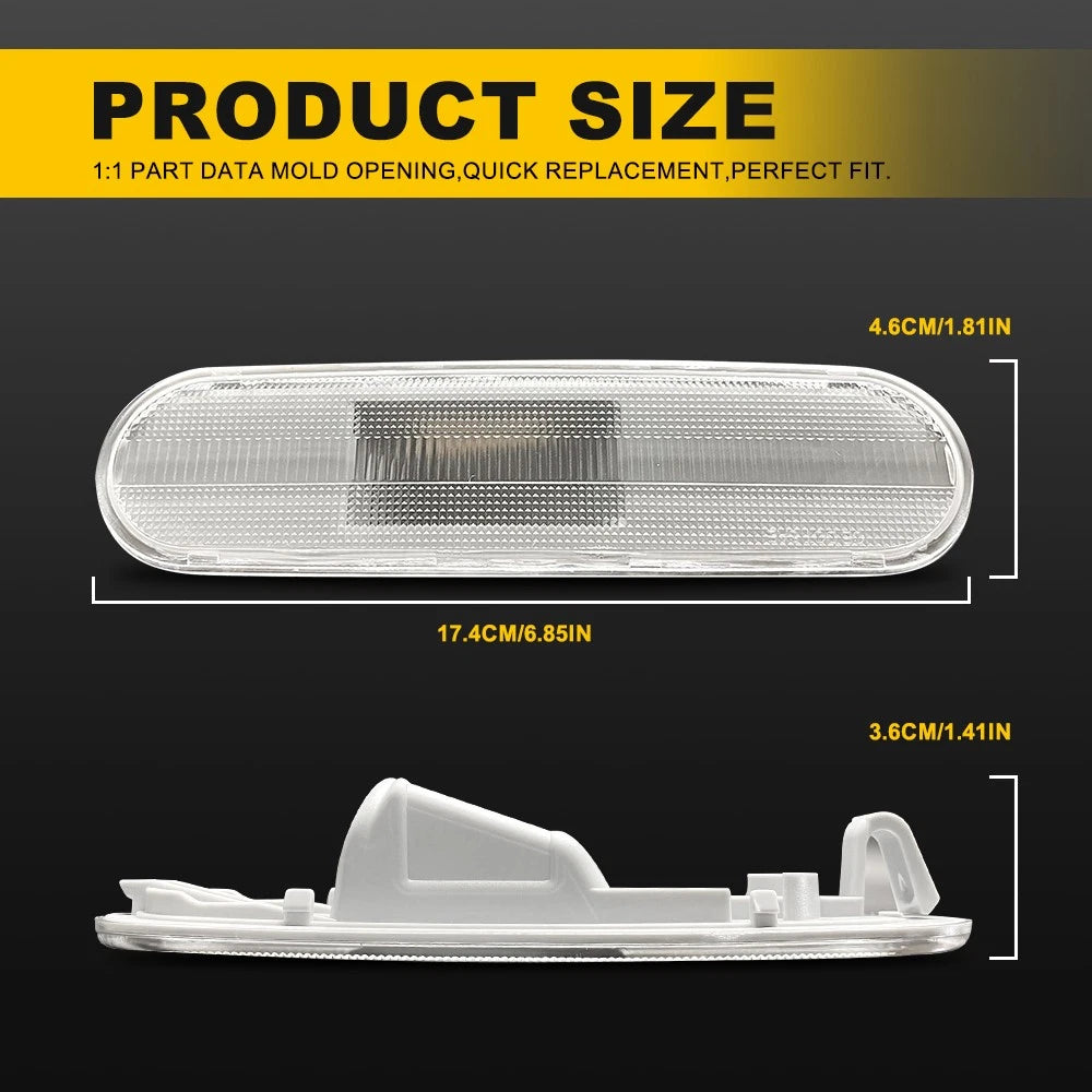 Set of 2 Side Marker Light Housing for Honda Civic (2002–2005) Clear