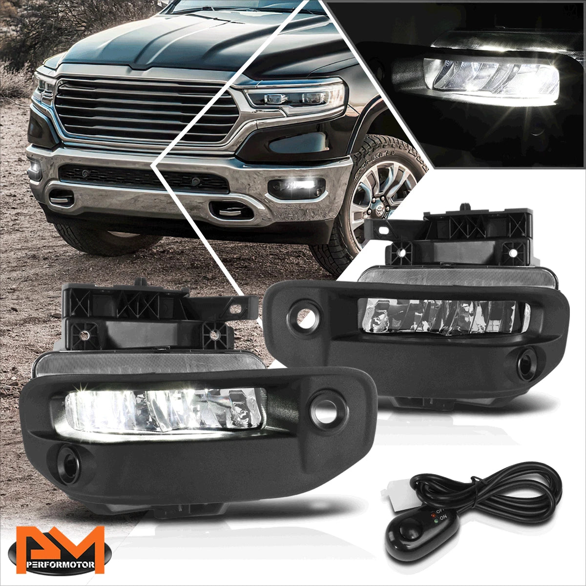 High Power LED Fog Lights for Ram 1500 (2019–2024)