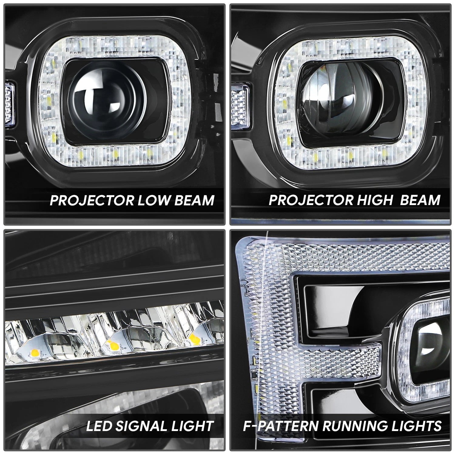 Sequential Chasing LED Projector Headlight for Ford F-250 SD (2011–2016)