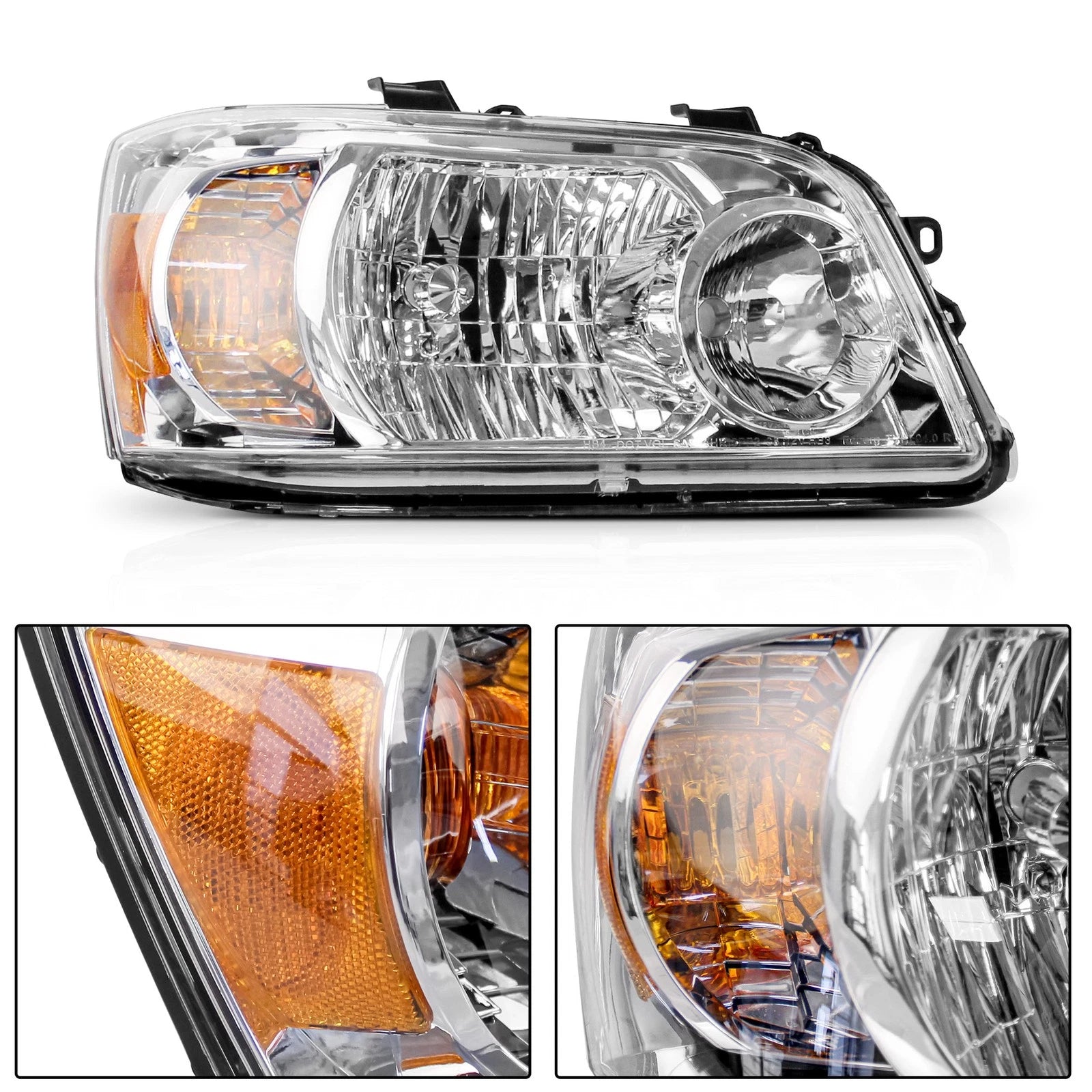 Set of 2 Halogen Headlights for Toyota Highlander (2004-2006)