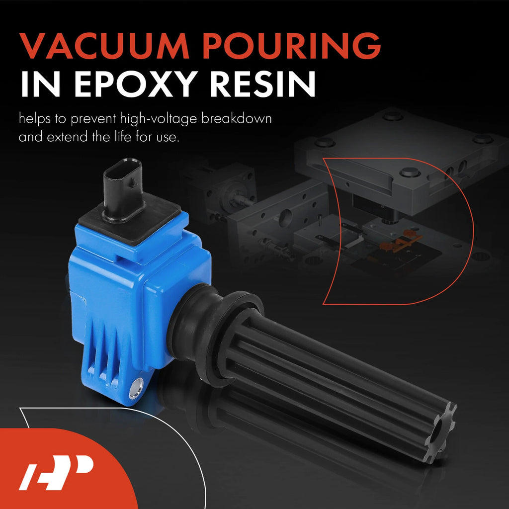 Set of 4 Blue Ignition Coils for Ford Explorer (2012–2019) Escape (2013–2019) Fusion