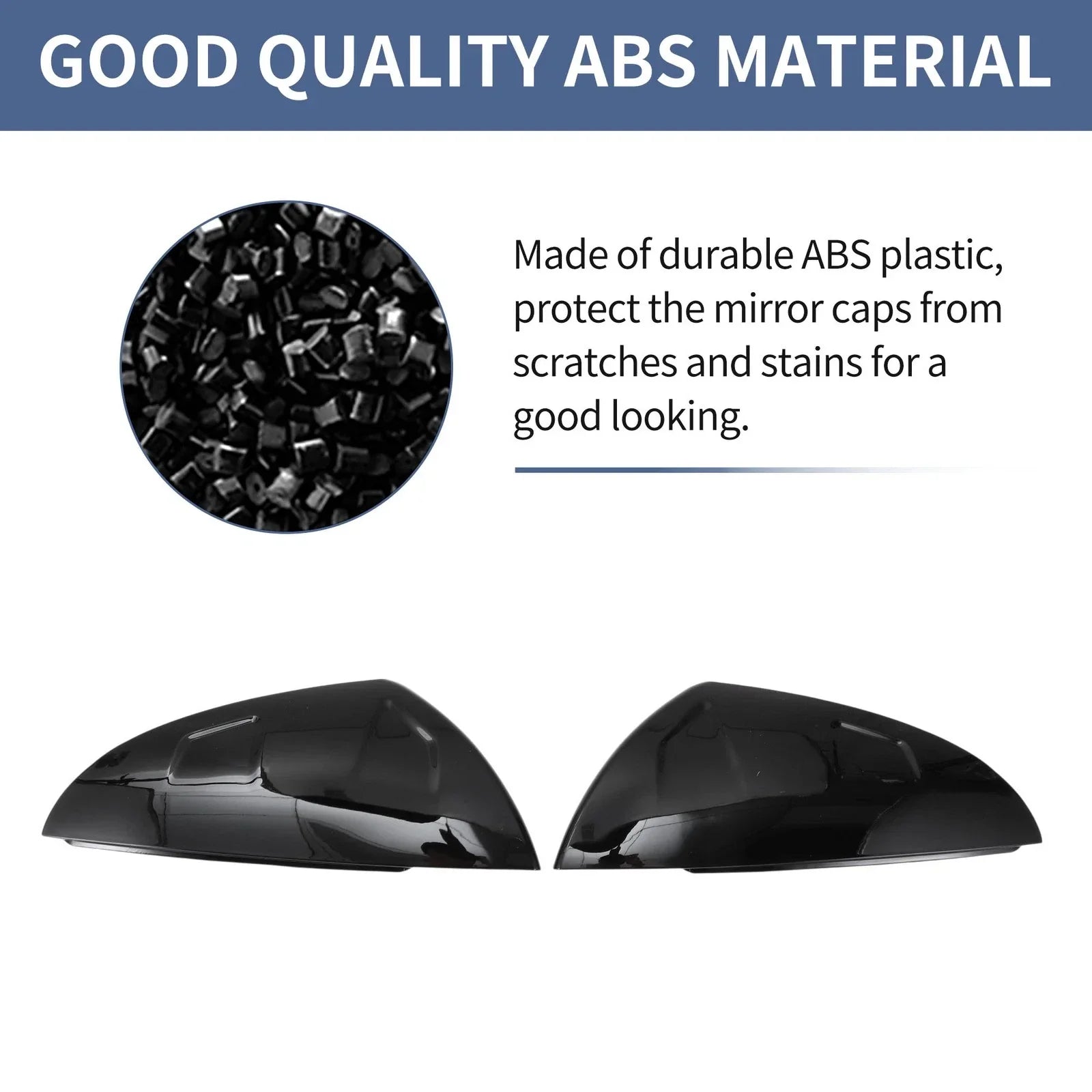Gloss Black Left Right Mirror Cover Cap Replacement for Lexus ES (2018-2023)