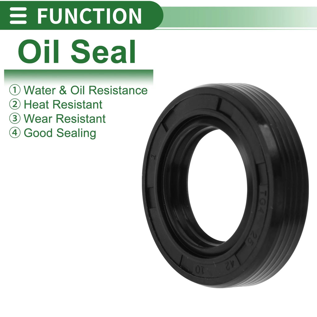 Oil Seal   25x42x10mm NBR Rubber Black