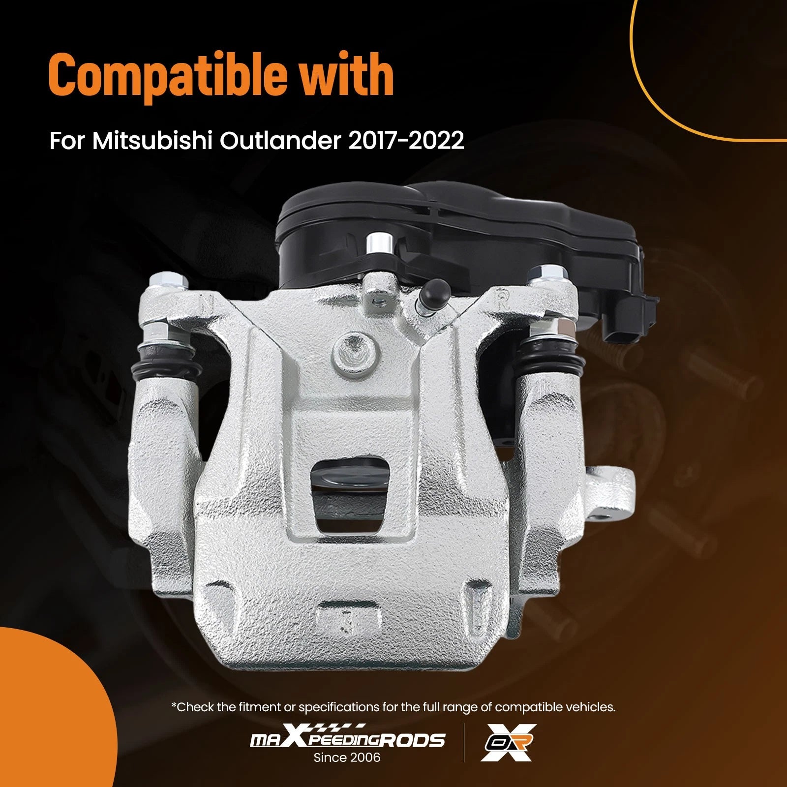 Rear Passenger Side Brake Caliper w/Bracket for Outlander (2017–2022) 4605B566