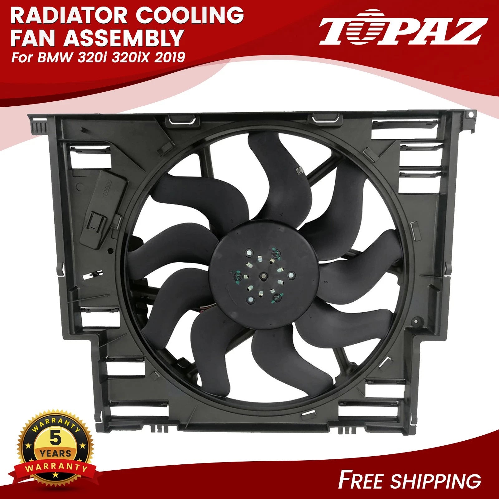 Radiator Cooling Fan Assembly for BMW 320i, 320iX (2019)