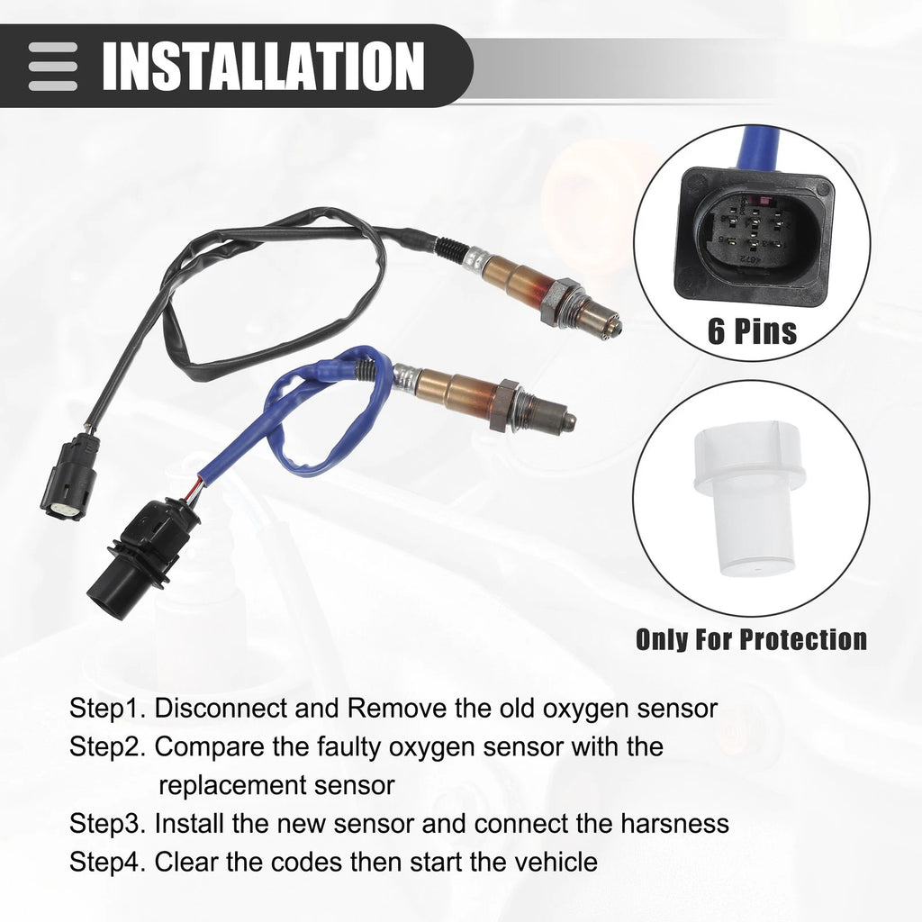 O2 Oxygen Sensor Set of 2 for Ford Focus 2.0L (2012–2017)