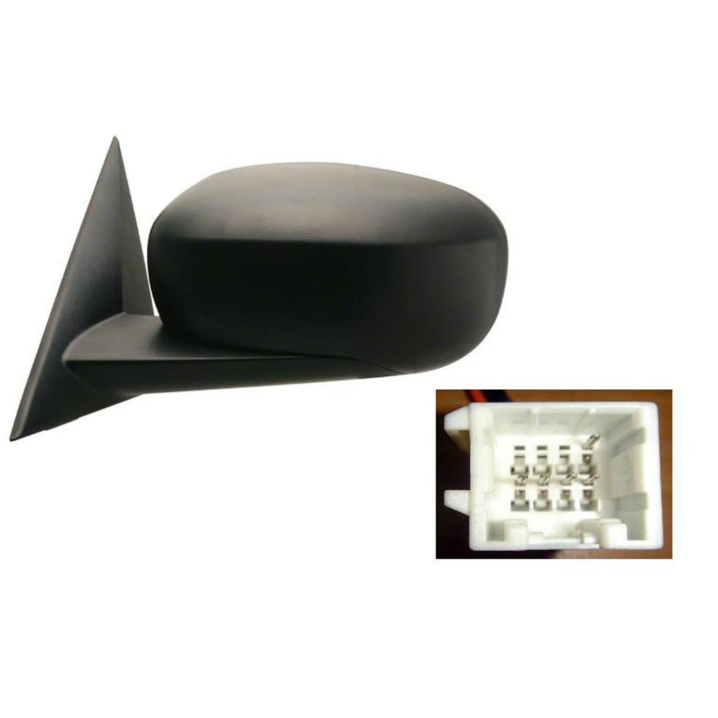 Replacement Ready to Paint Driver Side Power Door Mirror w/Heated Glass