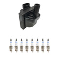Set of 8 Hitachi Ignition Coils & Bosch Platinum Spark Plugs for Express 1500 (1996–2002)