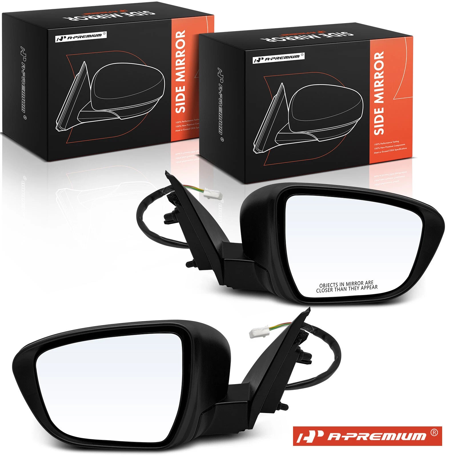 Pair Power Side Mirrors for Nissan Rogue Sport (2017–2019)