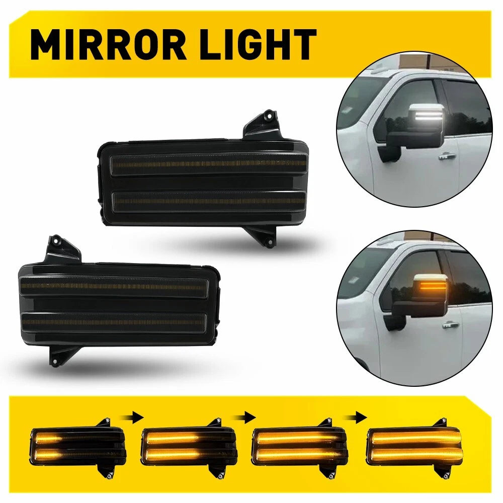 Switchback LED Towing Mirror Light for GMC Sierra Silverado 2500HD 3500HD (2020–2024)