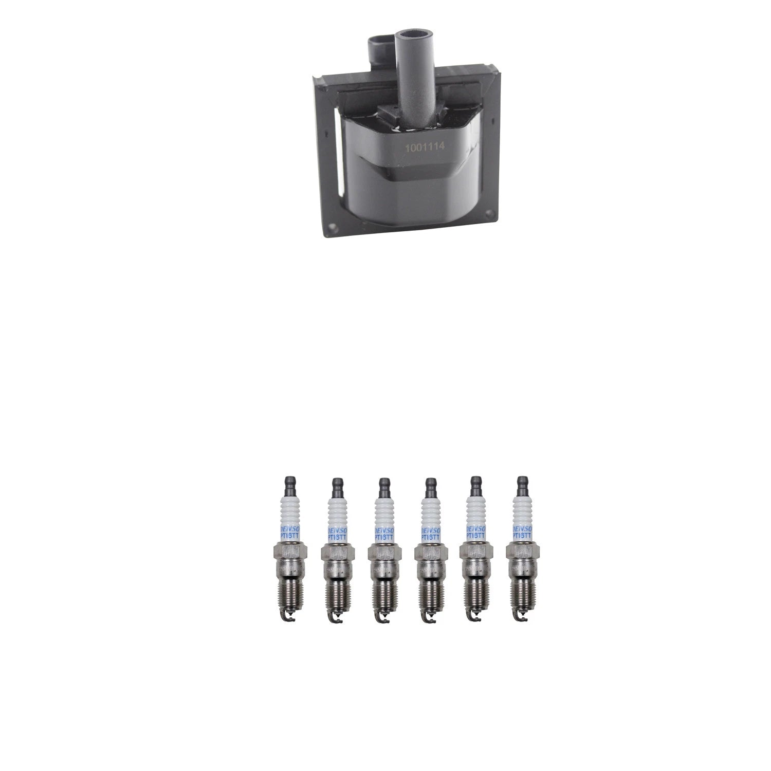 Set of 6 Hitachi Ignition Coils & Denso Platinum Spark Plugs for Astro Blazer (1995–2005)