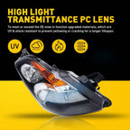 Set of 2 Black OE Style Headlights for Nissan Altima (2007–2009)