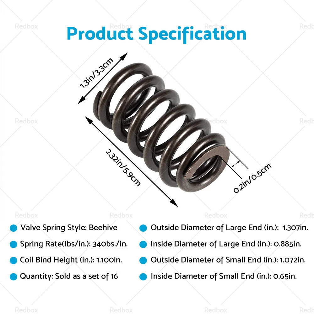 Beehive Valve Spring Kit for Chevrolet 4.8 5.3 5.7 6.0 6.2 LS1 LS2 LS3 (2000–2023)