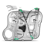 Front Left Power Window Regulator with Motor for Hyundai Santa Fe (2007-2009)