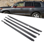 4X Outer Door Belt Moulding for Toyota Land Cruiser 200 Series (2008–2015) Black