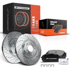 Front Drilled Brake Rotors & Ceramic Pads for Hyundai Sonata (2015–2015)
