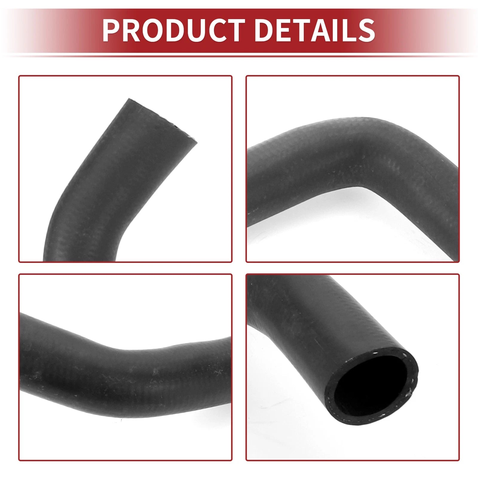 Radiator Hose for Honda Civic (1992–2000) No. 19502P08000 Rubber Black