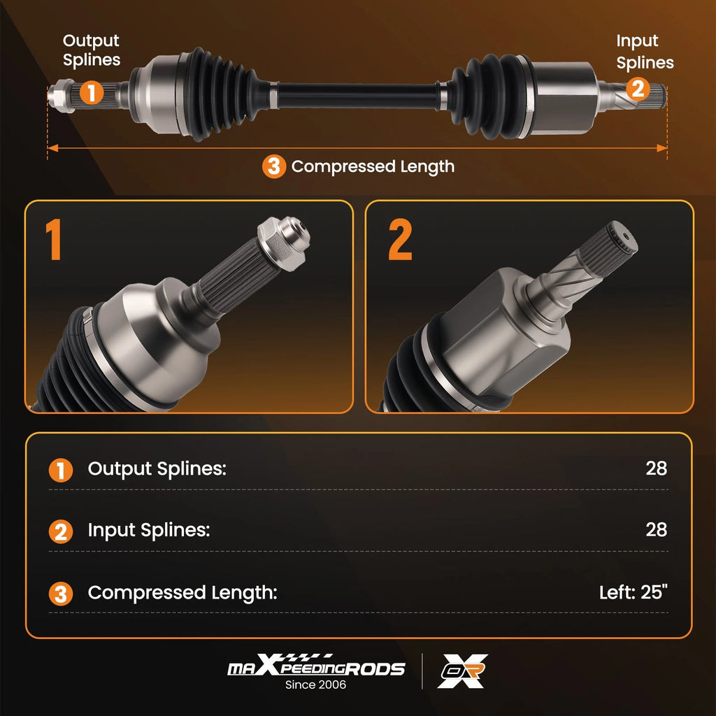 Front Left CV Axle Shaft for Mazda 3 2005-2013, Mazda 5 2012-2015
