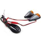 2X Flush Mount LED Indicators for Universal Trail Bikes (Carbon Look, Amber Lens)