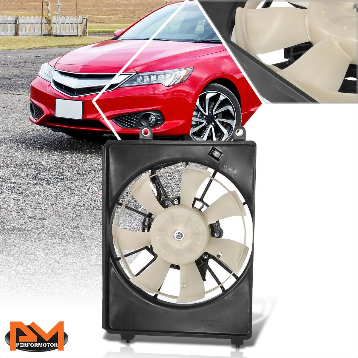 A/C Condenser Cooling Fan Assembly for Acura ILX 2.4L (2016–2020)