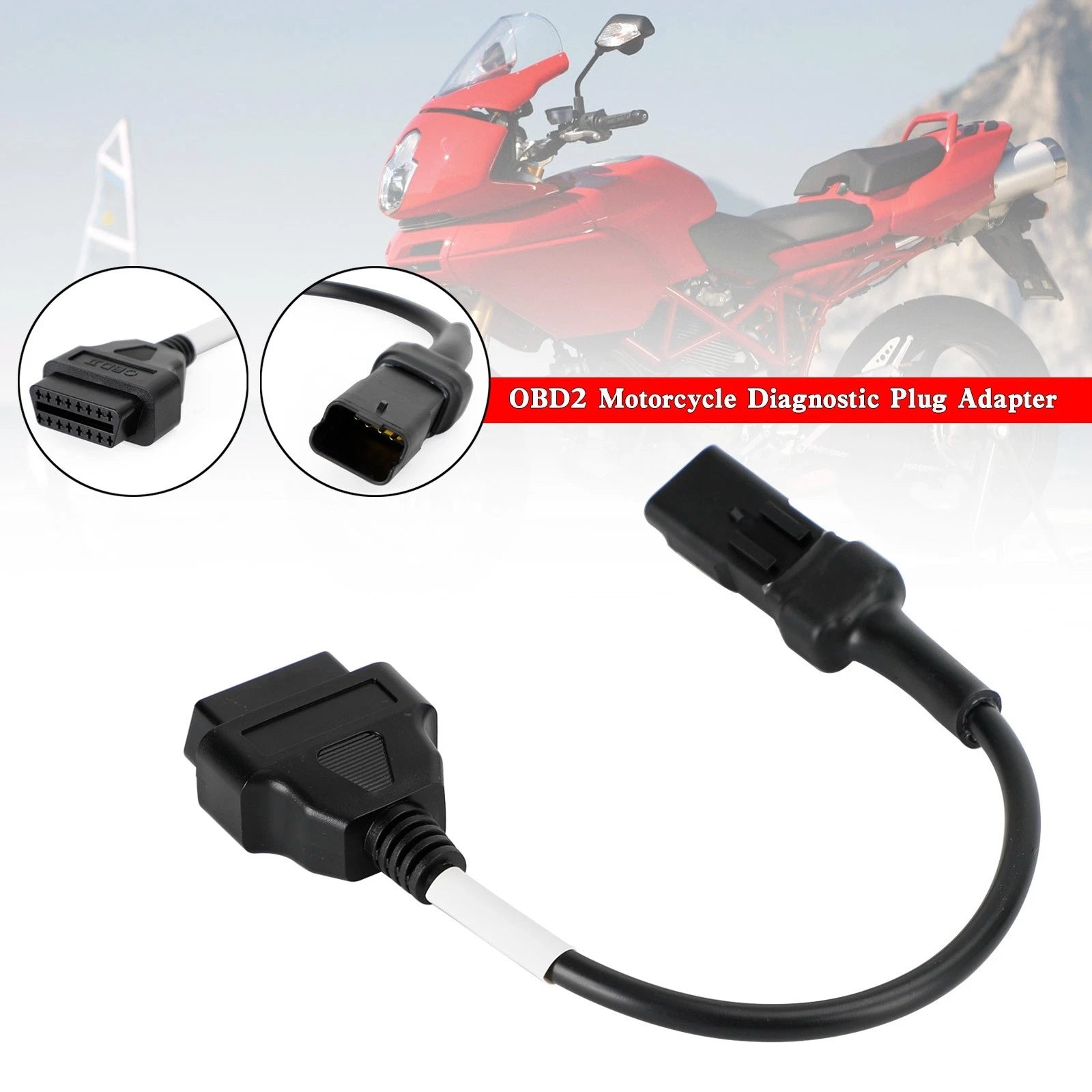 4 Pin to OBD2 Diagnostic Adapter Connector Harness for Ducati Panigale (2012–2023)