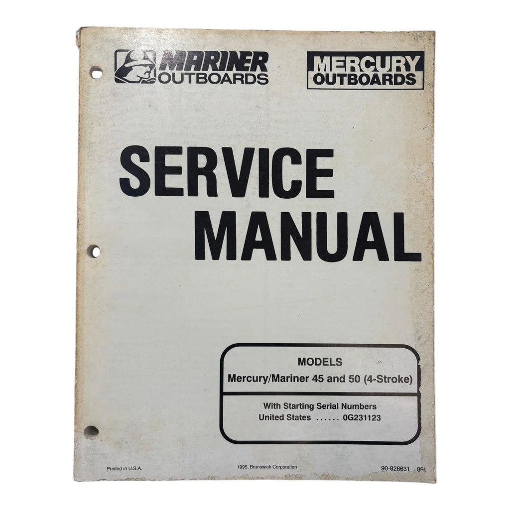 Service Manual for Mercury Mariner Outboards 90-828631 (1995)