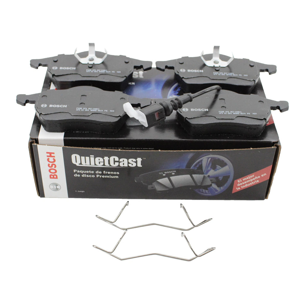 Set of 4 Bosch QuietCast Front Semi-Met Brake Pads for Audi A4 A8 TT, VW Beetle Golf Jetta (2000–2023)