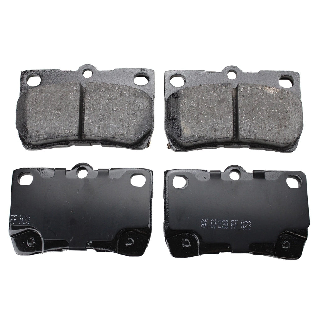 Set of 2 Rear Rotors & Akebono ProACT Ceramic Brake Pads for GS300 IS250 (1998–2015)