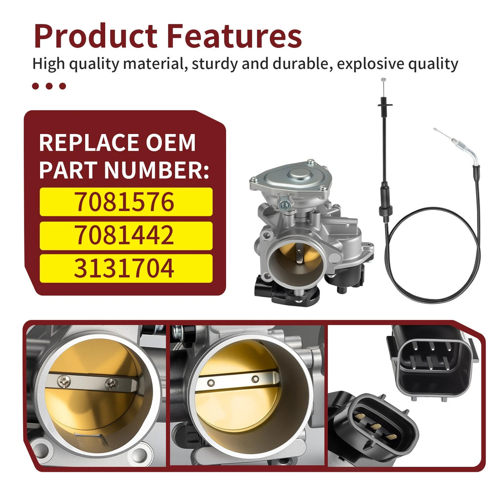Throttle Body Assembly with Cable for Polaris Sportsman 550 (2011)