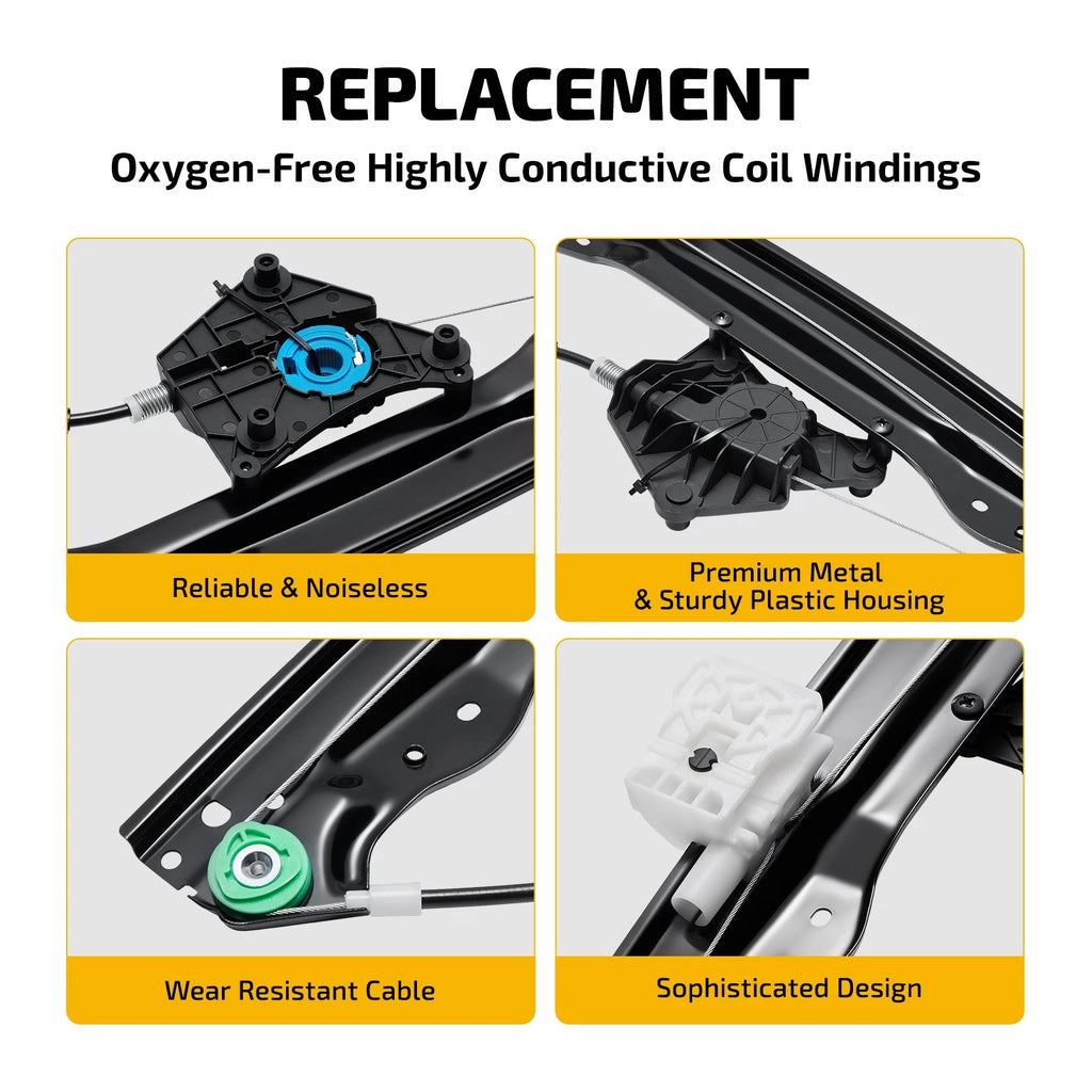 Window Regulator without Motor Front Left LH for Dodge Avenger (2008–2010) 752-312