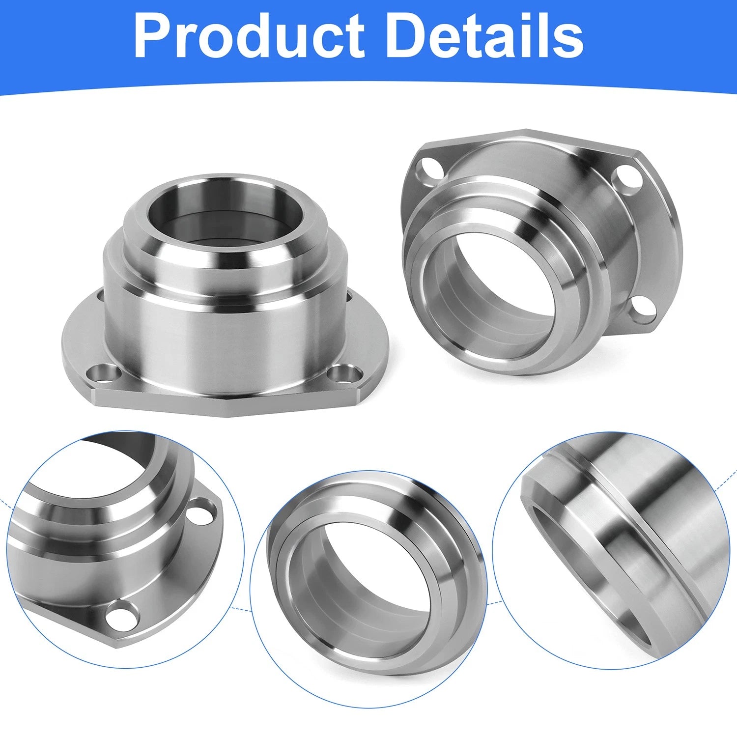 Heavy-Duty Bearing Housing Pair for Ford (9-Inch, 1/2" Bolt Holes)