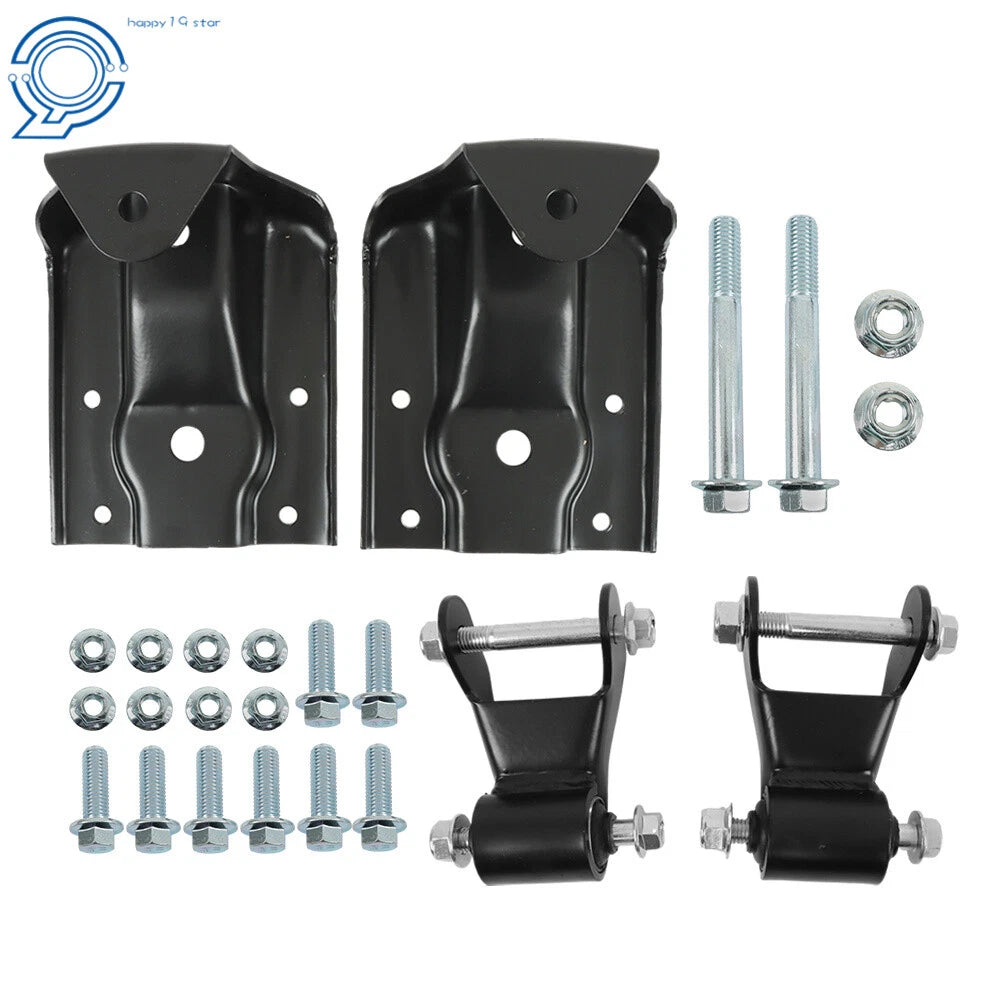 Rear Leaf Spring Hanger Bracket Shackle Kit for Chevy Silverado 1500 (1999–2013)
