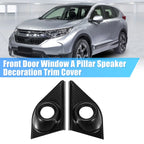 Carbon Fiber Pattern Front Door Window A Pillar Speaker Covers for Honda CR-V 