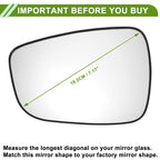 Left Side Mirror Glass Replacement for Hyundai Accent (2011–2017)