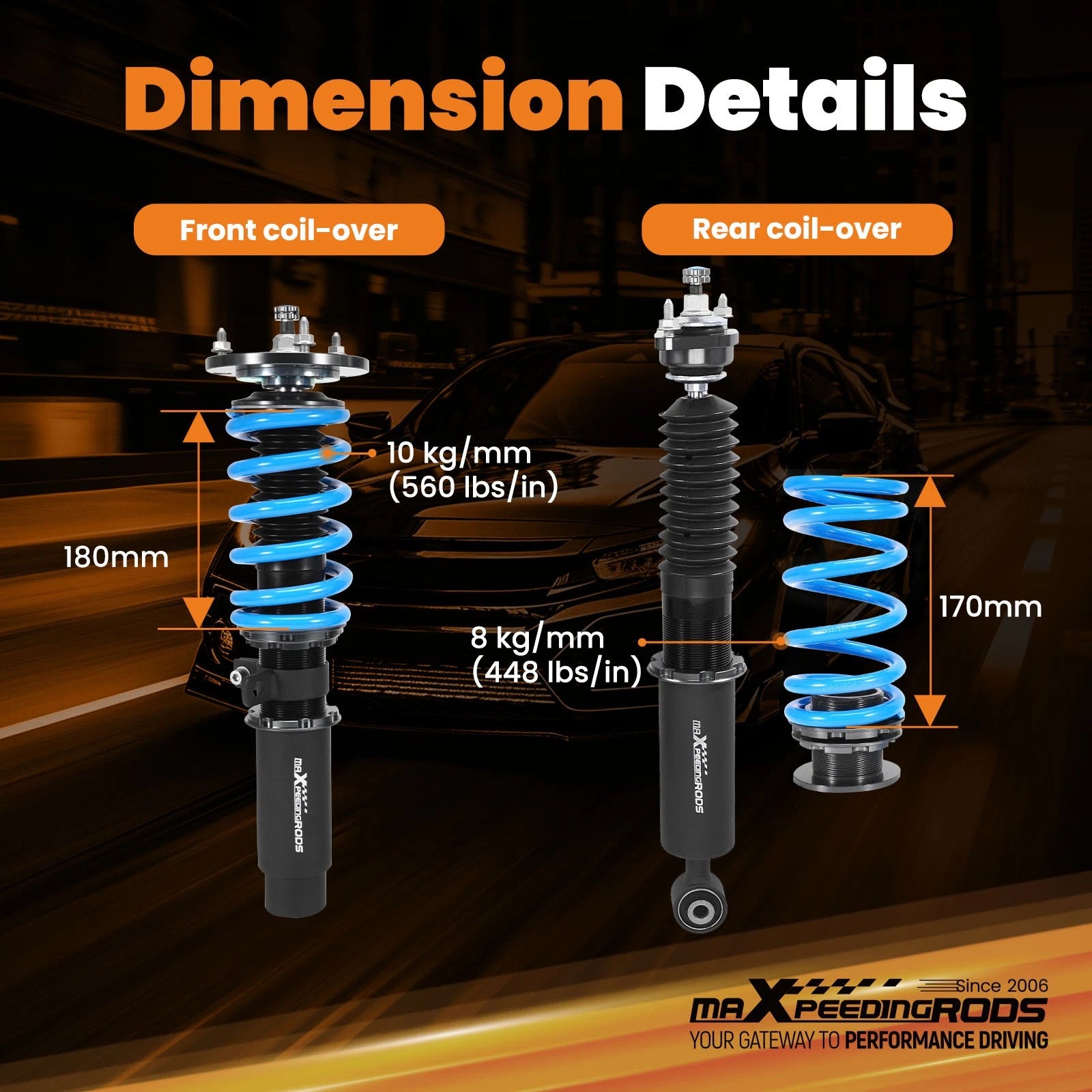 Adjustable Coilover Lower Kit for BMW Z4 (E85) (2003-2009)