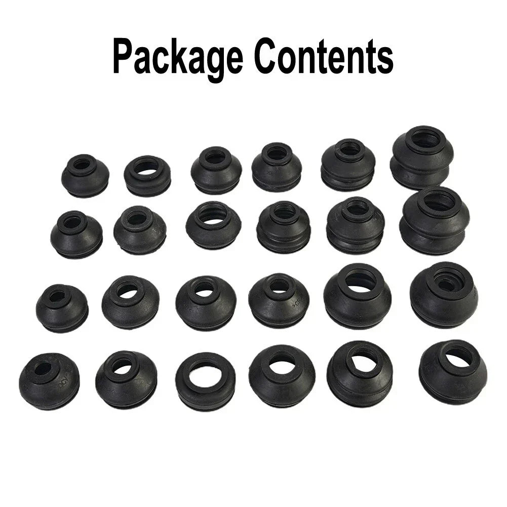 28Pcs Ball Joint Boot Suspension Dust Cover Track Tie Rod Linkage