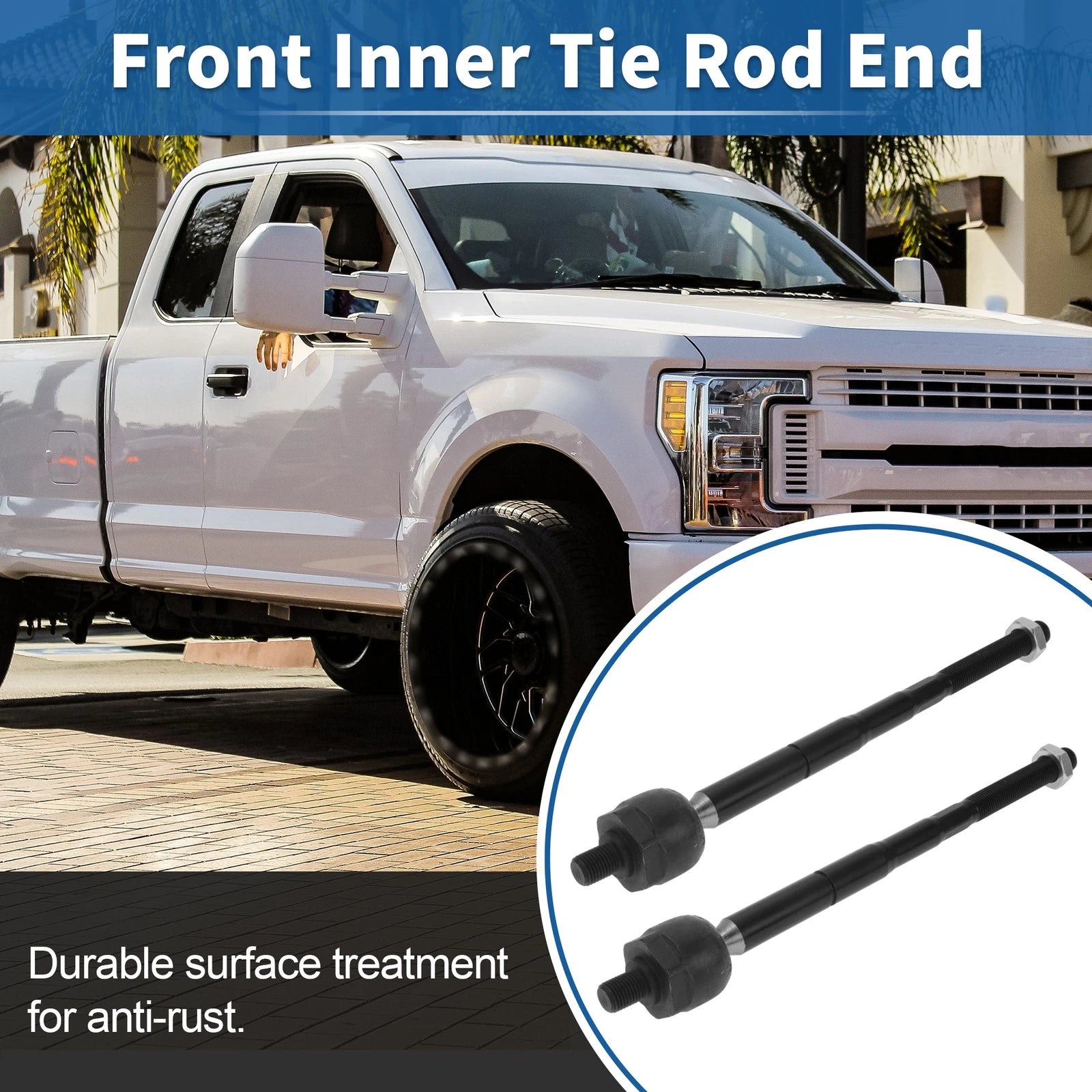 2 Pcs Front Inner Tie Rod End Links for Ford Flex (2013–2016)