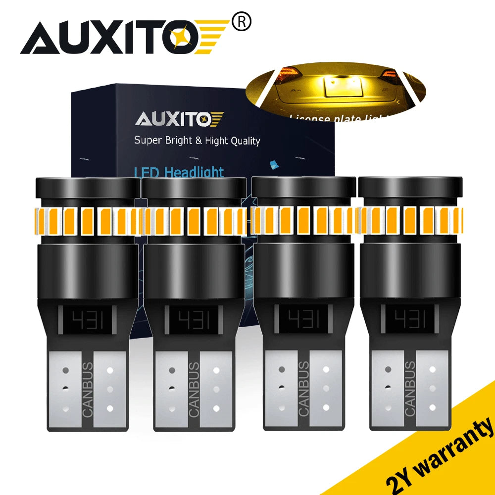 AUXITO T10 168 194 2825 Amber LED Bulbs for License Plate (Canbus)