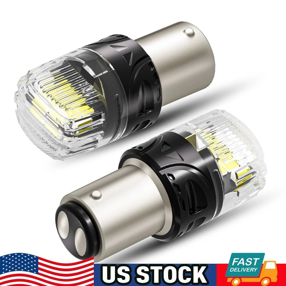 2X 1157 BAY15D 33-SMD LED Tail Brake Stop Reverse Turn Signal Light Bulbs