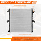 Aluminum Core Radiator for Ford Ranger 2.3L Ecoboost (2019–2023) DPI-13804