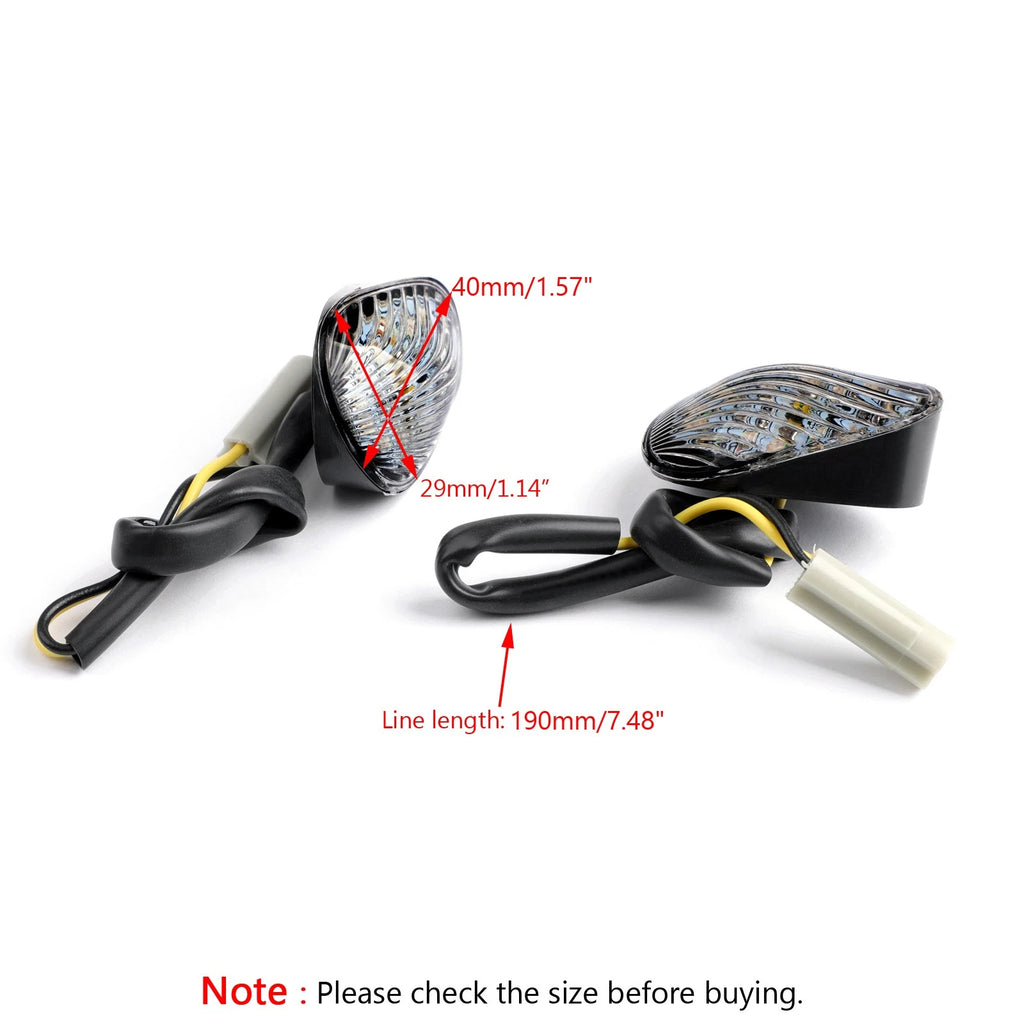 LED Flush Turn Signals for Yamaha YZF-R6 (2003–2016), YZF-R1 (2002–2008), R6S (2006–2009)