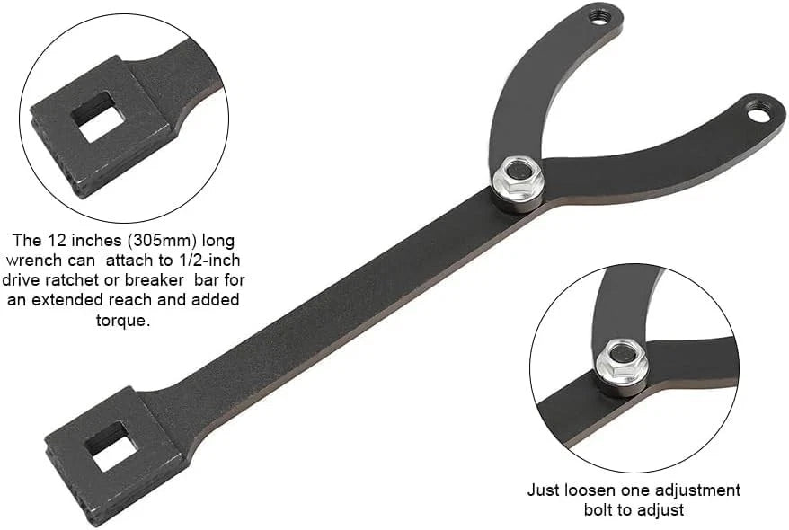 Universal Fan Clutch Pulley Holder Tool - Adjustable Variable Pin Wrench