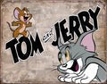 Vintage Tin Metal Sign for Tom & Jerry (1855)