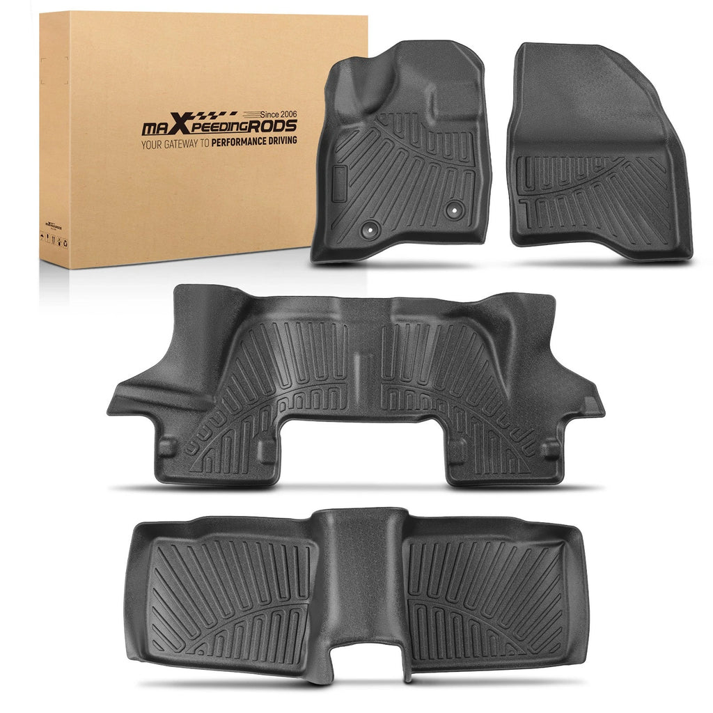 Set of 2 3D Floor Liners Mats for Ford Explorer (2017–2019)