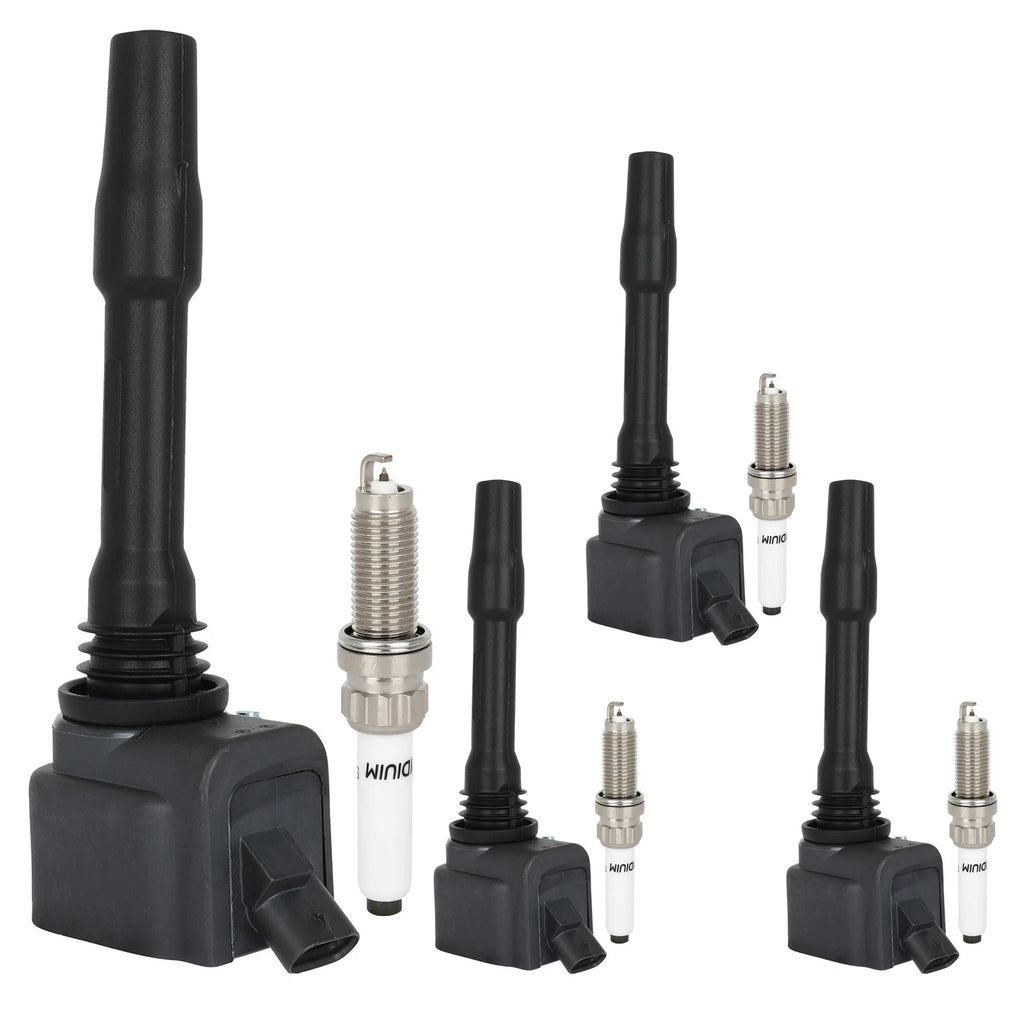 Set of 4 Ignition Coils & Spark Plugs for BMW 230i 330e 430i X1 X2 X4