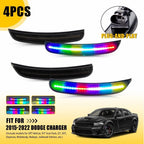 Set of 4 Dynamic RGB LED Side Marker Lights for Dodge Charger (2015–2022)