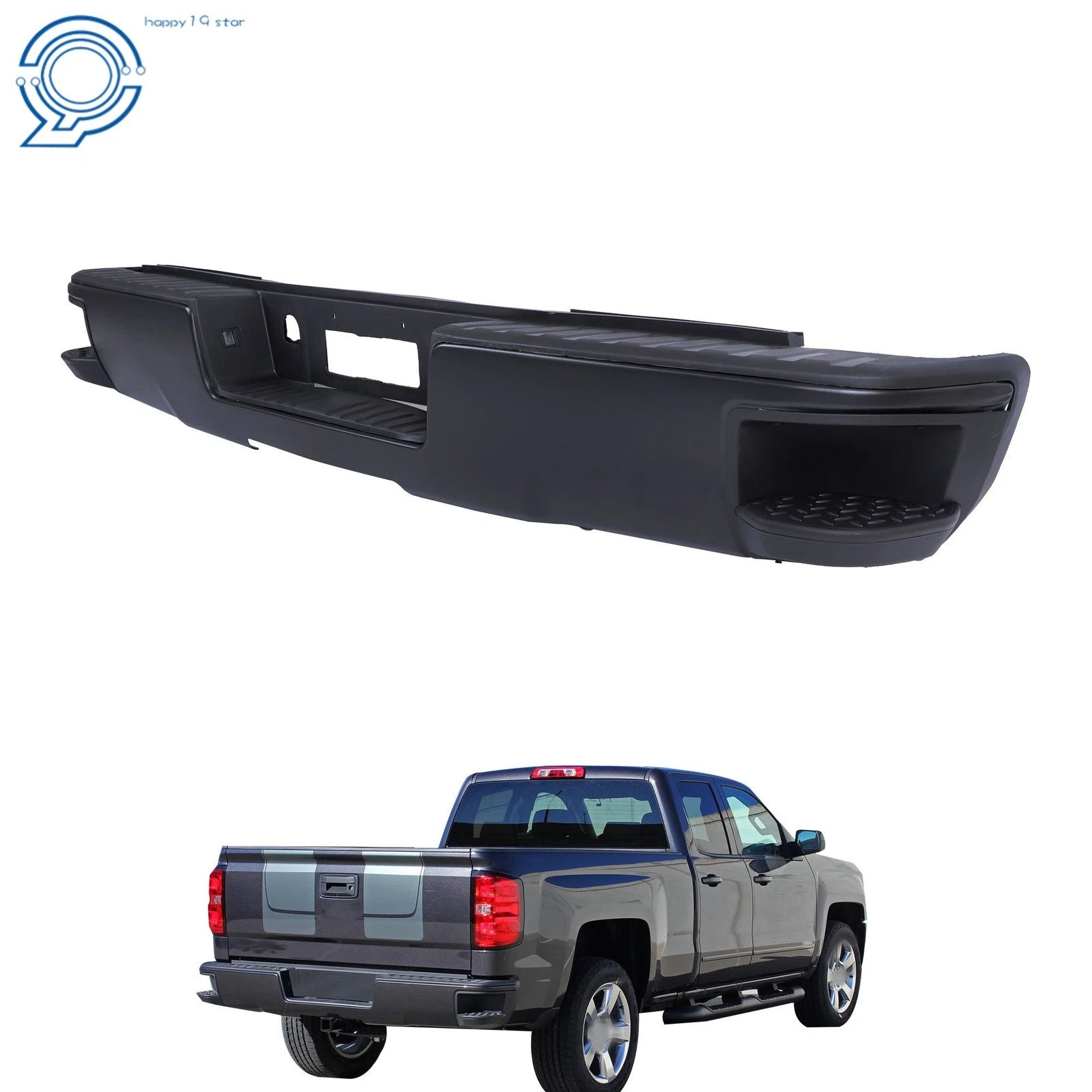Rear Step Bumper Assembly for Chevy Silverado Sierra 1500 (2014-2018)