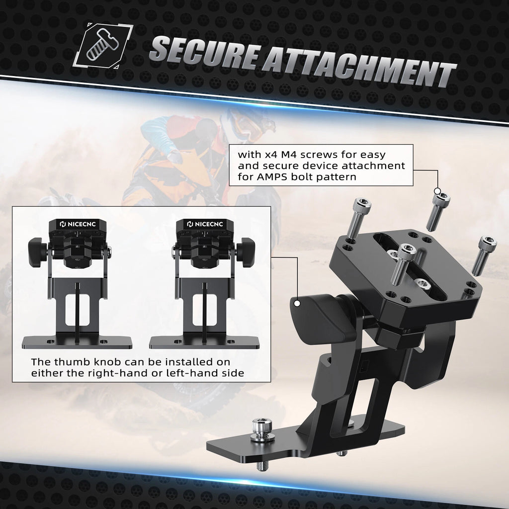 NICECNC Bar Clamp GPS Phone Mount Bracket for KTM 890 Adventure (2021–2023)