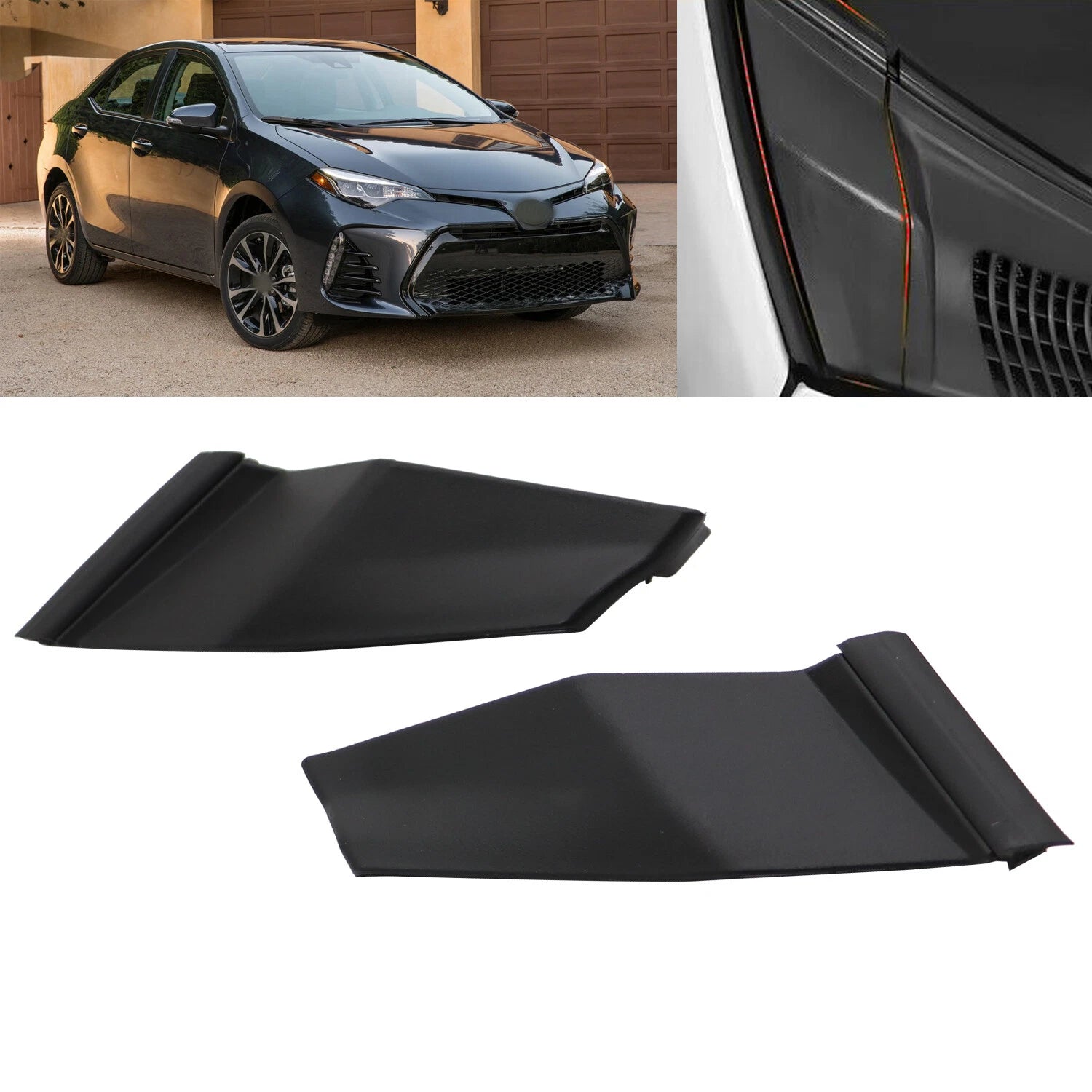 Front Windshield Wiper Side Cowl Cover Trim for Toyota Corolla (2014–2019)